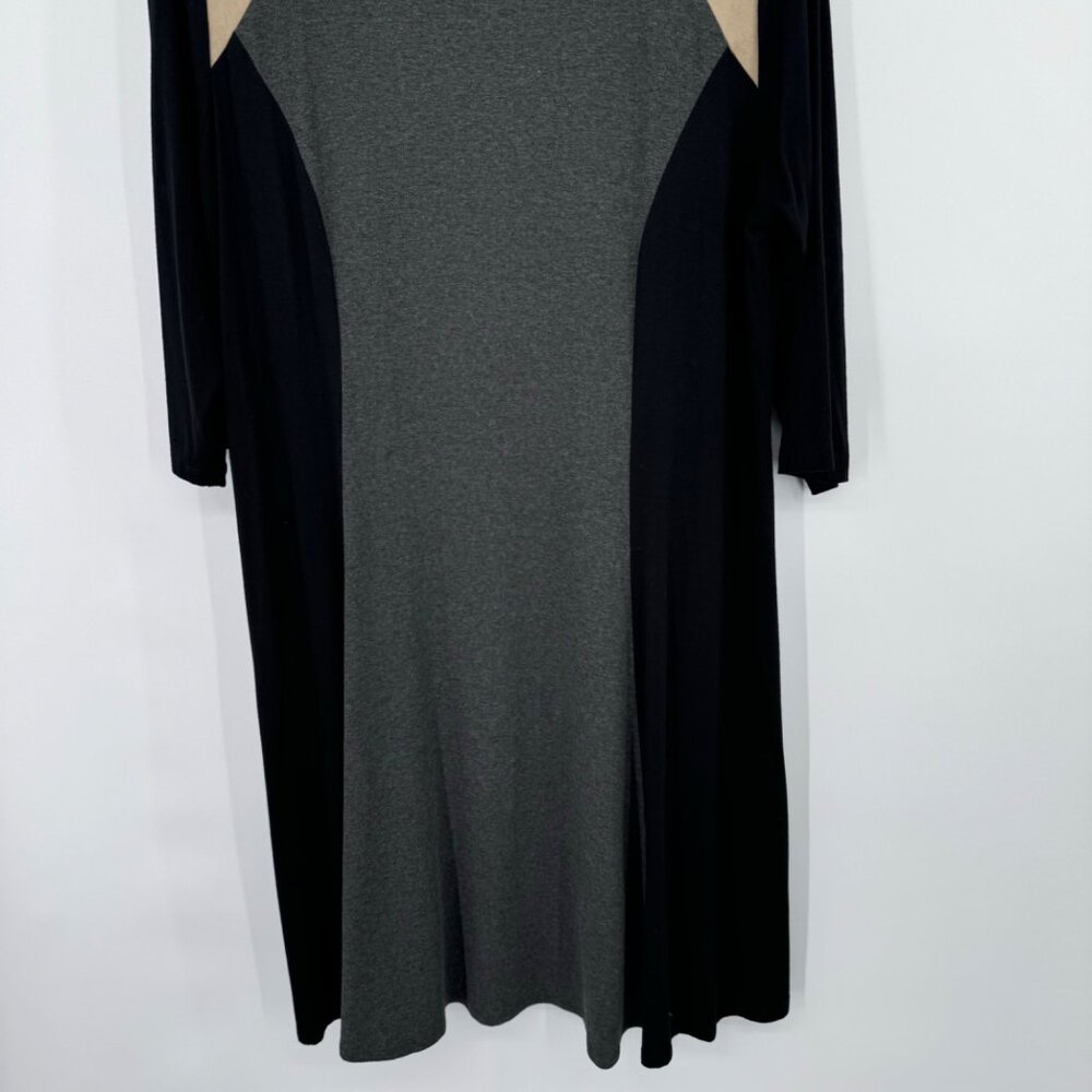 Karen Kane Colorblock  Womens size 2X plus 3/4 Sleeve Knee-Length tunic dress - Picture 5 of 11